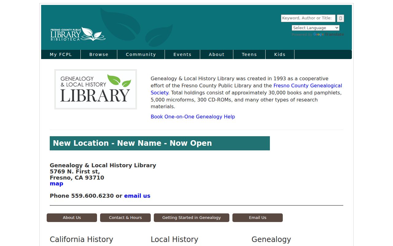 Clovis people search Fresno County genealogy and local history library